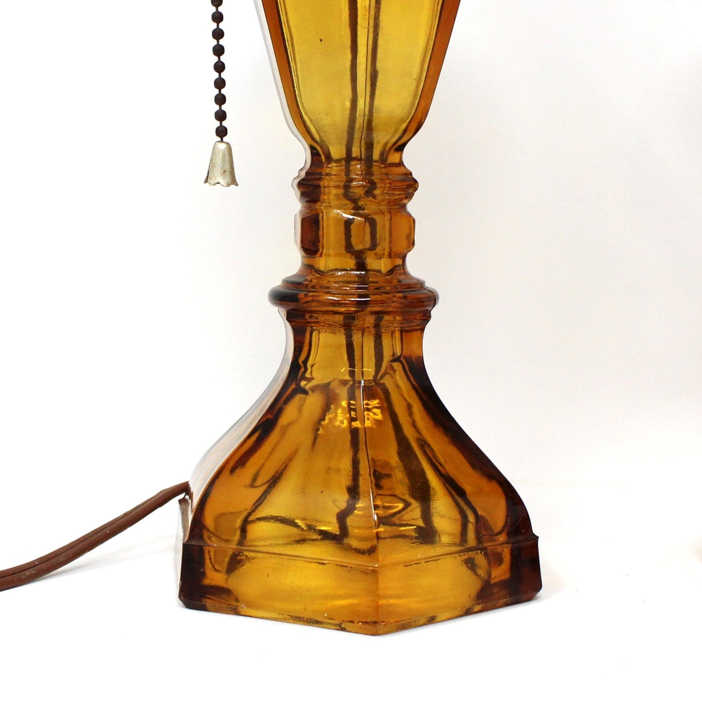 Lamp, Table Lamps, Westmoreland, Amber Glass Lamps, Oil Lamp Base, Set of 2, Vintage, SOLD