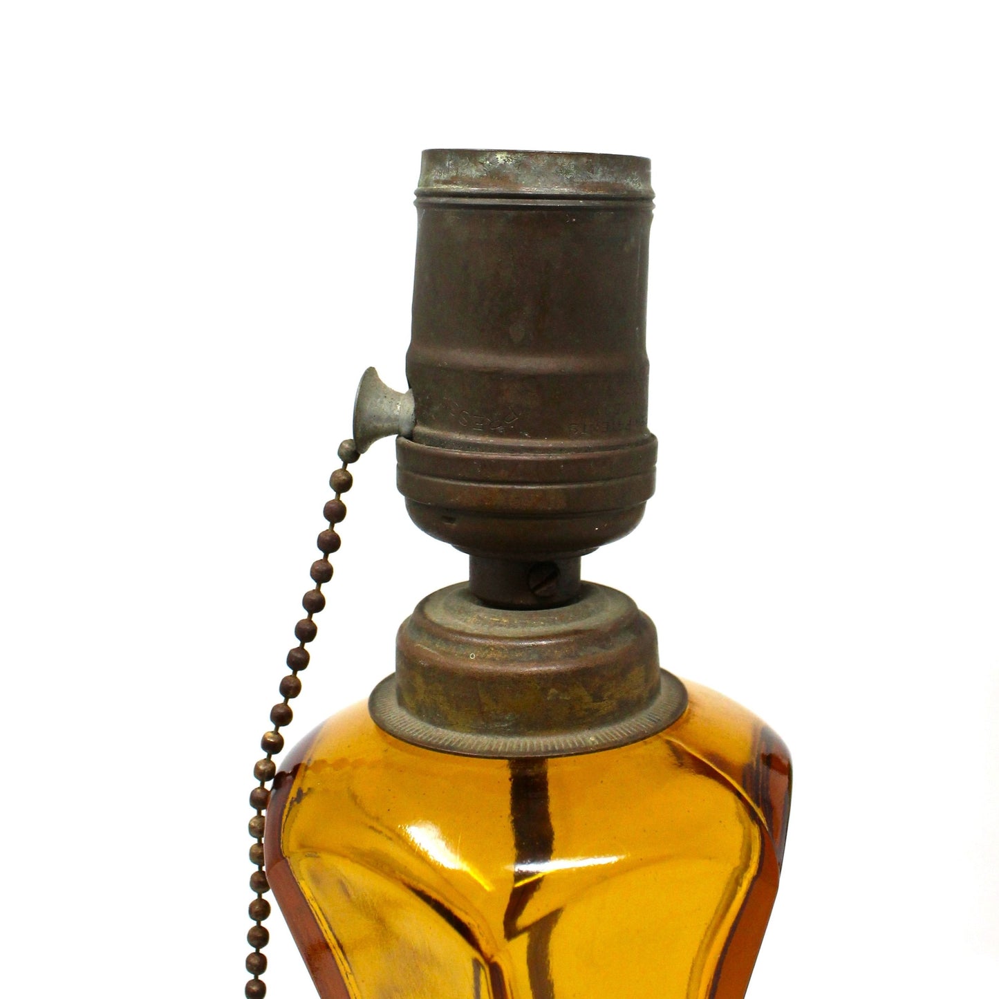 Lamp, Table Lamps, Westmoreland, Amber Glass Lamps, Oil Lamp Base, Set of 2, Vintage, SOLD