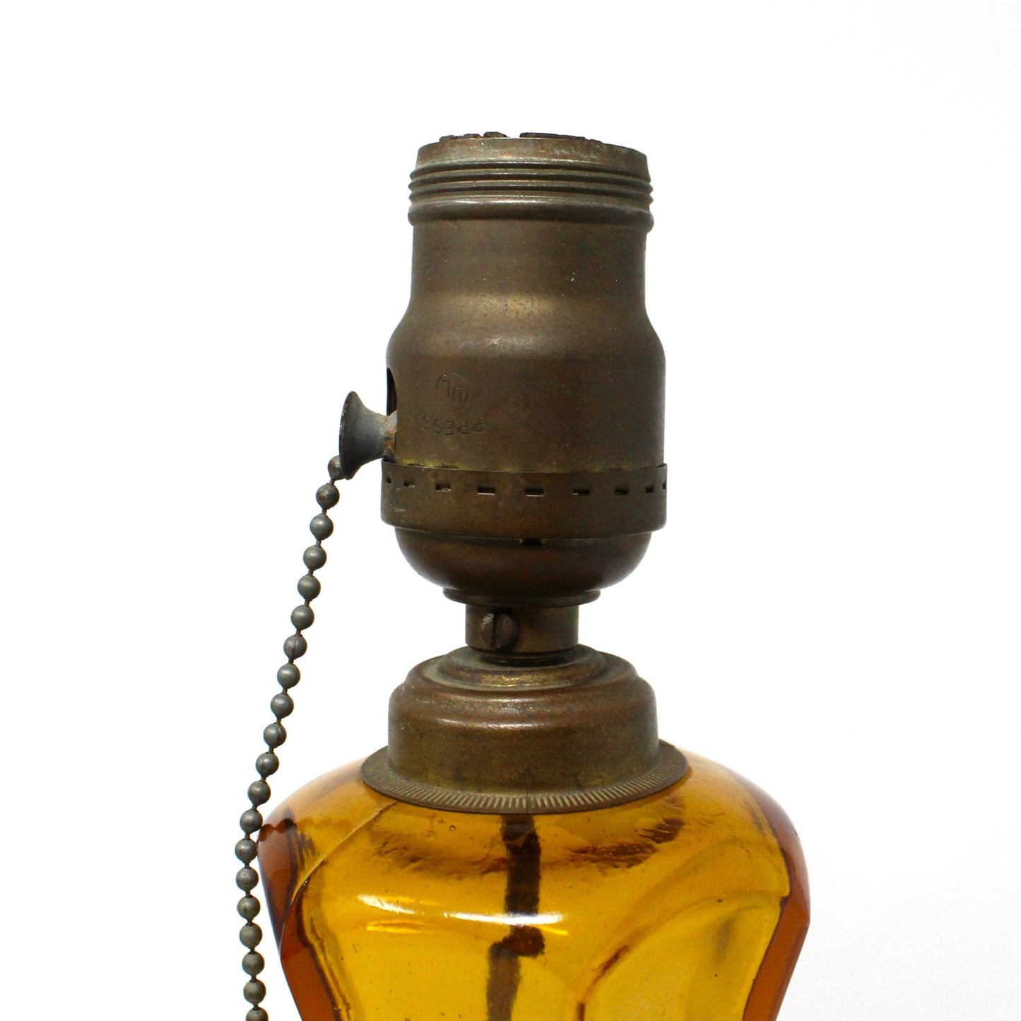 Lamp, Table Lamps, Westmoreland, Amber Glass Lamps, Oil Lamp Base, Set of 2, Vintage, SOLD