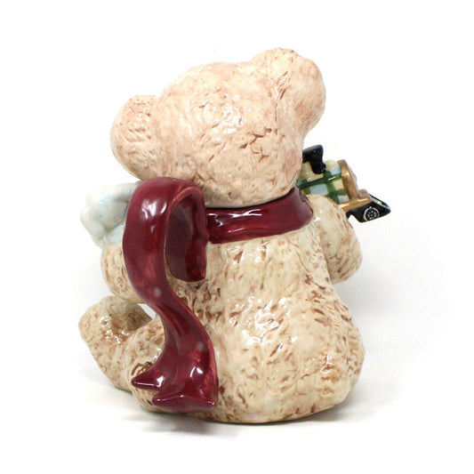 Teapot, Teddy Bear with Toys, Figural Ceramic Teapot, Vintage Collectible