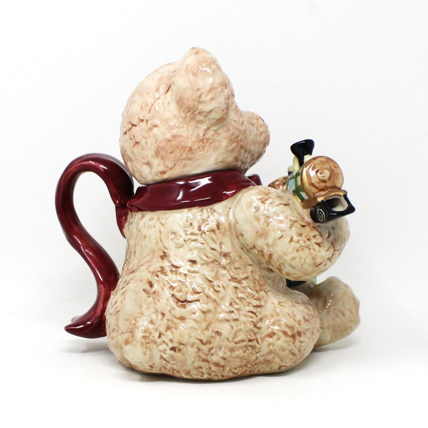Teapot, Teddy Bear with Toys, Figural Ceramic Teapot, Vintage Collectible