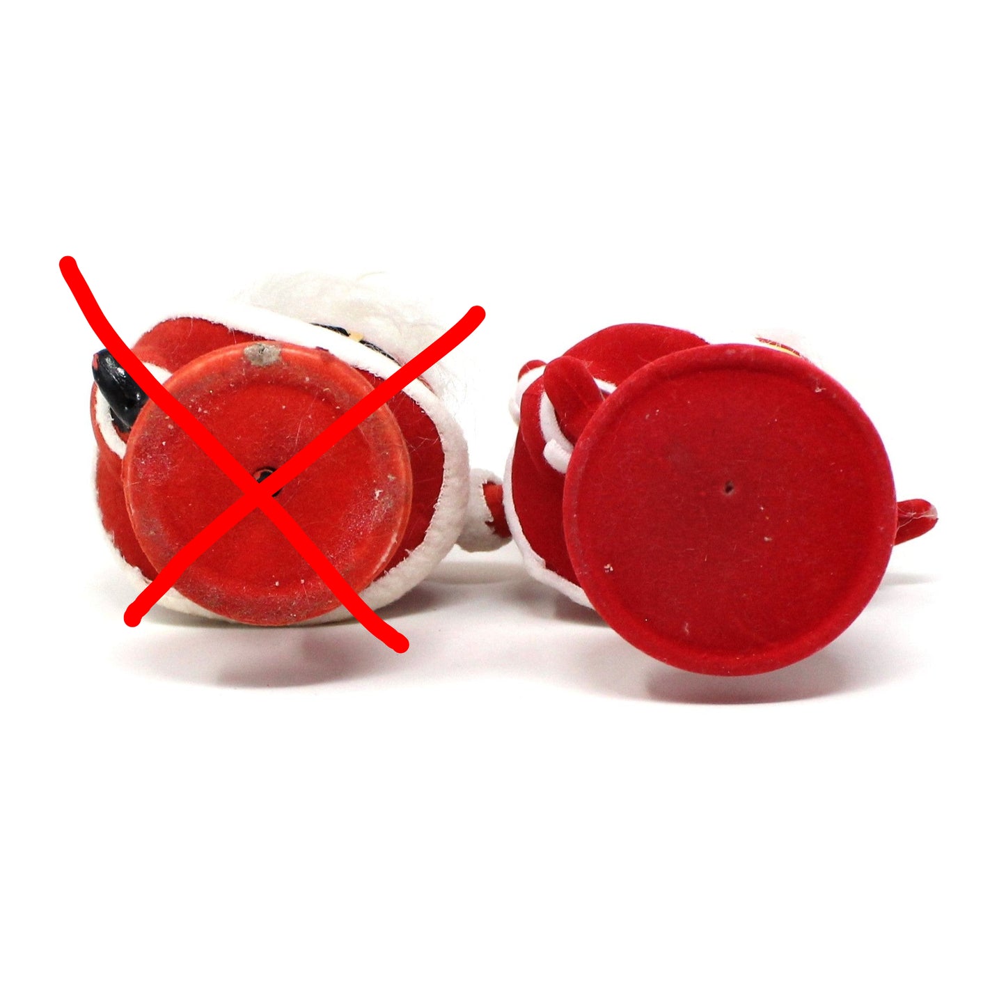 Figurine, Dancing Santa, Mid Century Flocked Santa Claus on Stand, Vintage