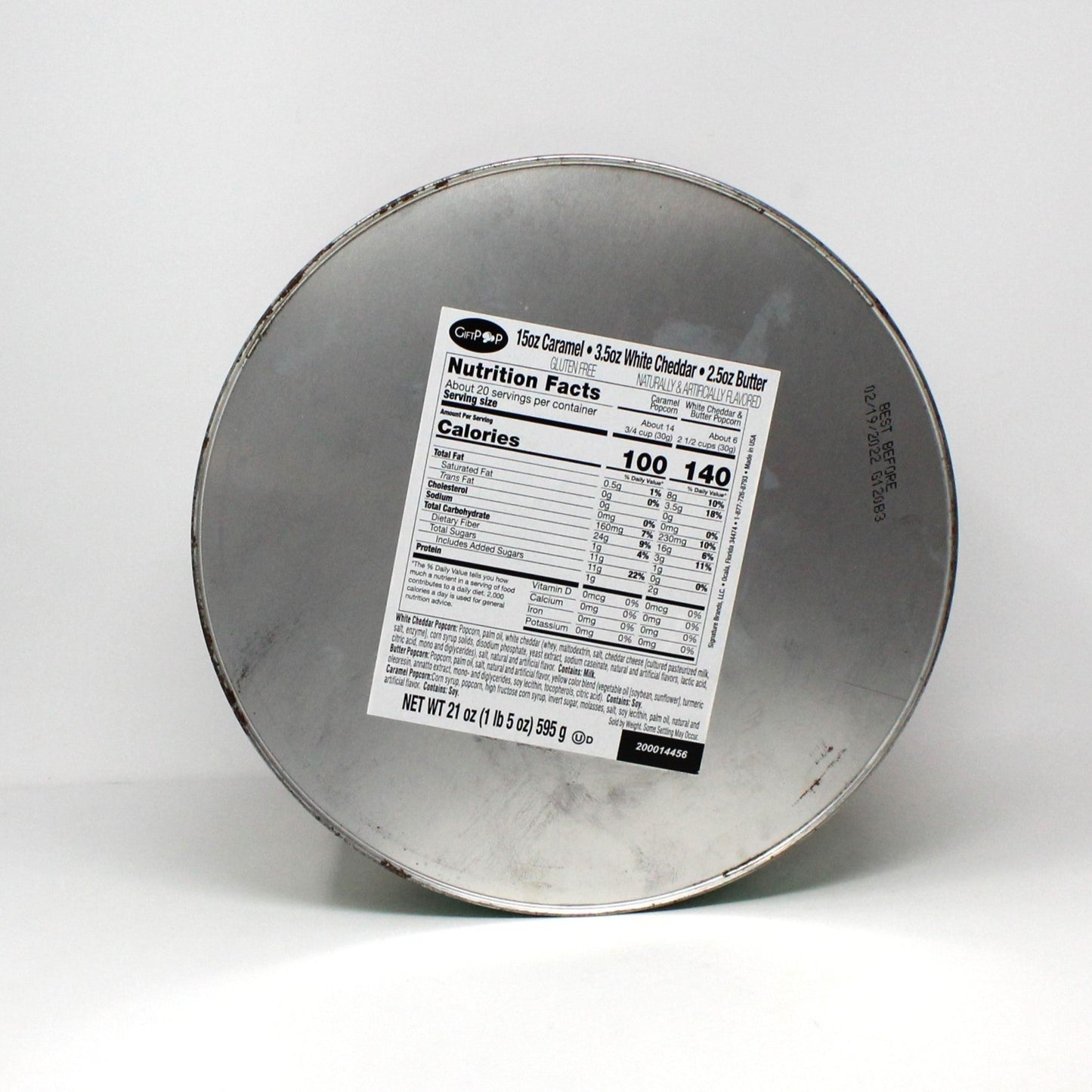 Tins, Gift Tin / Popcorn Tin, Caroling Peanuts Characters, Merry Christmas, Green & Red, Collectible