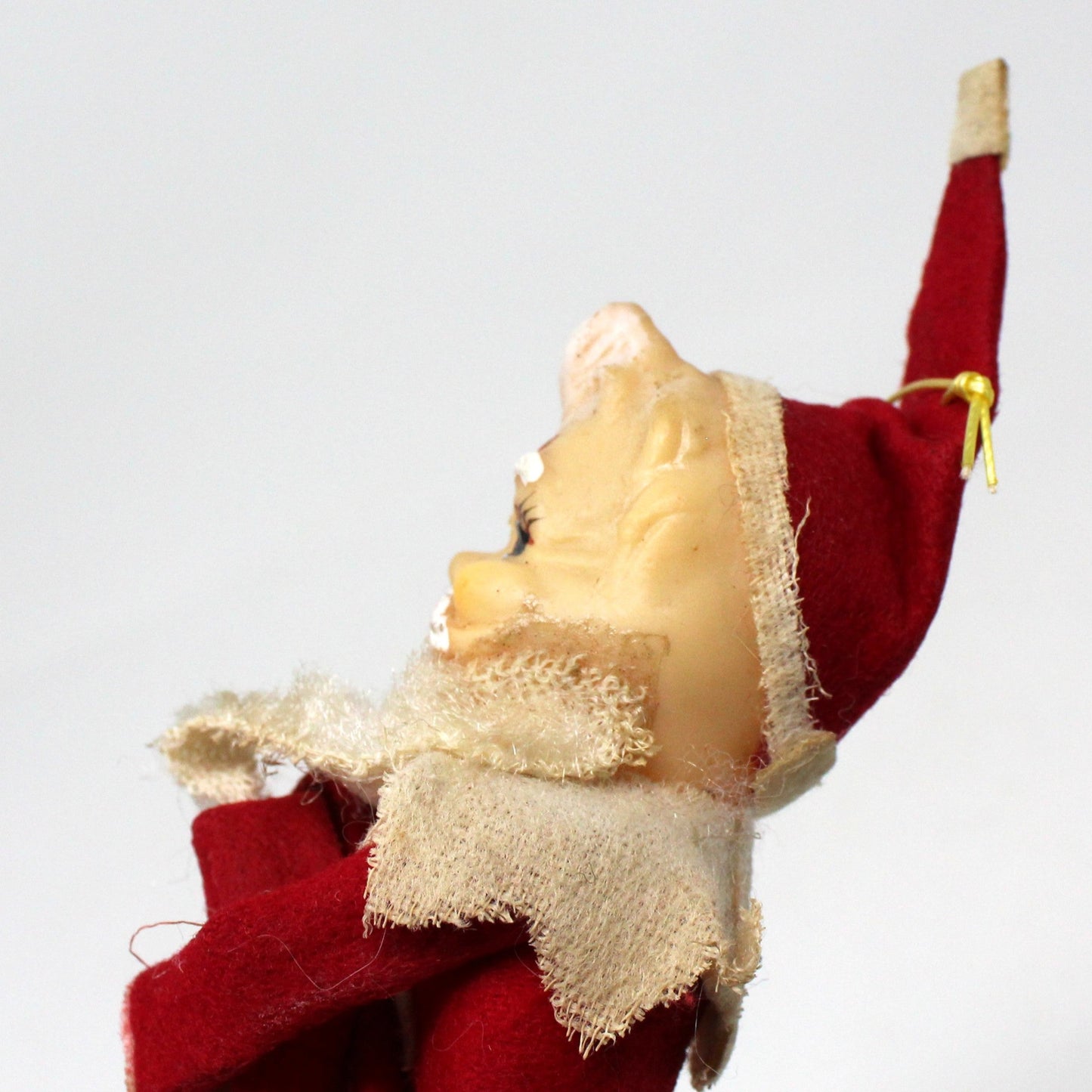 Ornaments, Knee Hugger / Pixie Elf Santa, Christmas Collectible, RARE Vintage