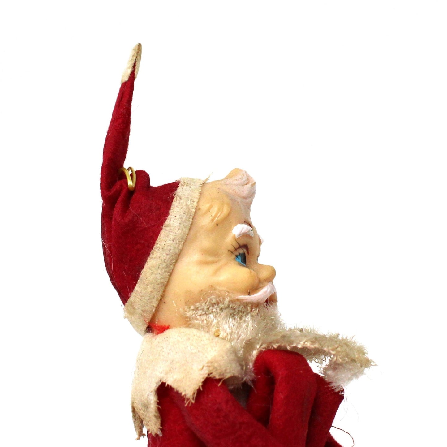 Ornaments, Knee Hugger / Pixie Elf Santa, Christmas Collectible, RARE Vintage