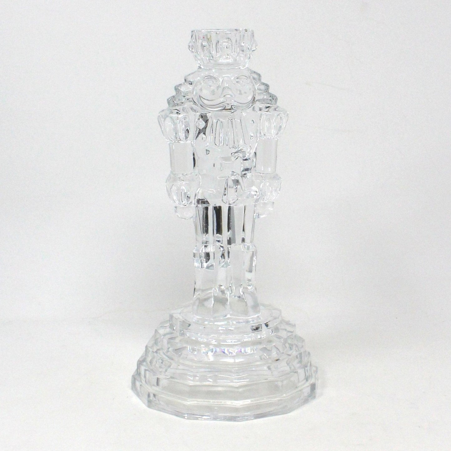 Candle Holder, Christmas Nutcracker, Princess House, St. George Crystal, Vintage