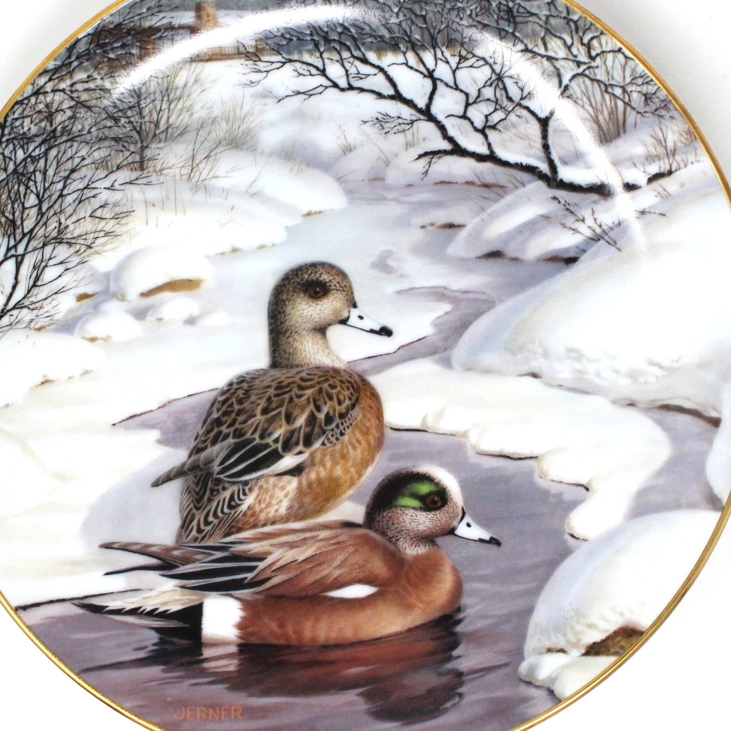 Decorative Plate, Knowles, The American Wigeon Duck, Jerner's Ducks, Vintage, 1988
