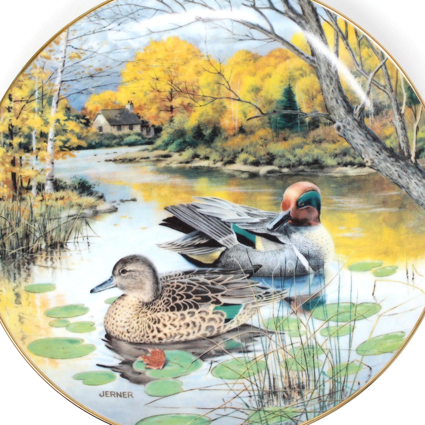 Decorative Plate, Knowles, The Green-Winged Teal Duck, Jerner's Ducks, Vintage, 1987