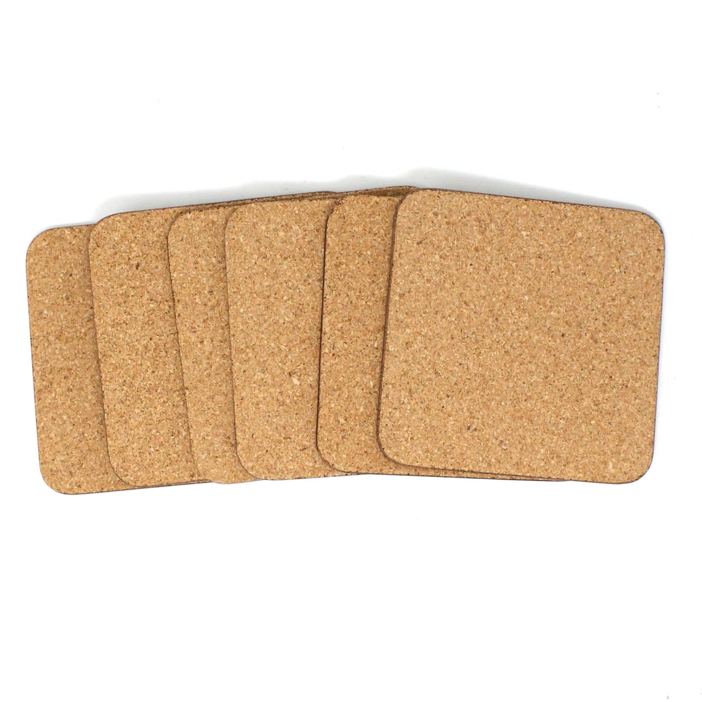 Coasters, English Life, Christmas Tree Image, Cork Backed, Set of 6, England, in Box, Vintage