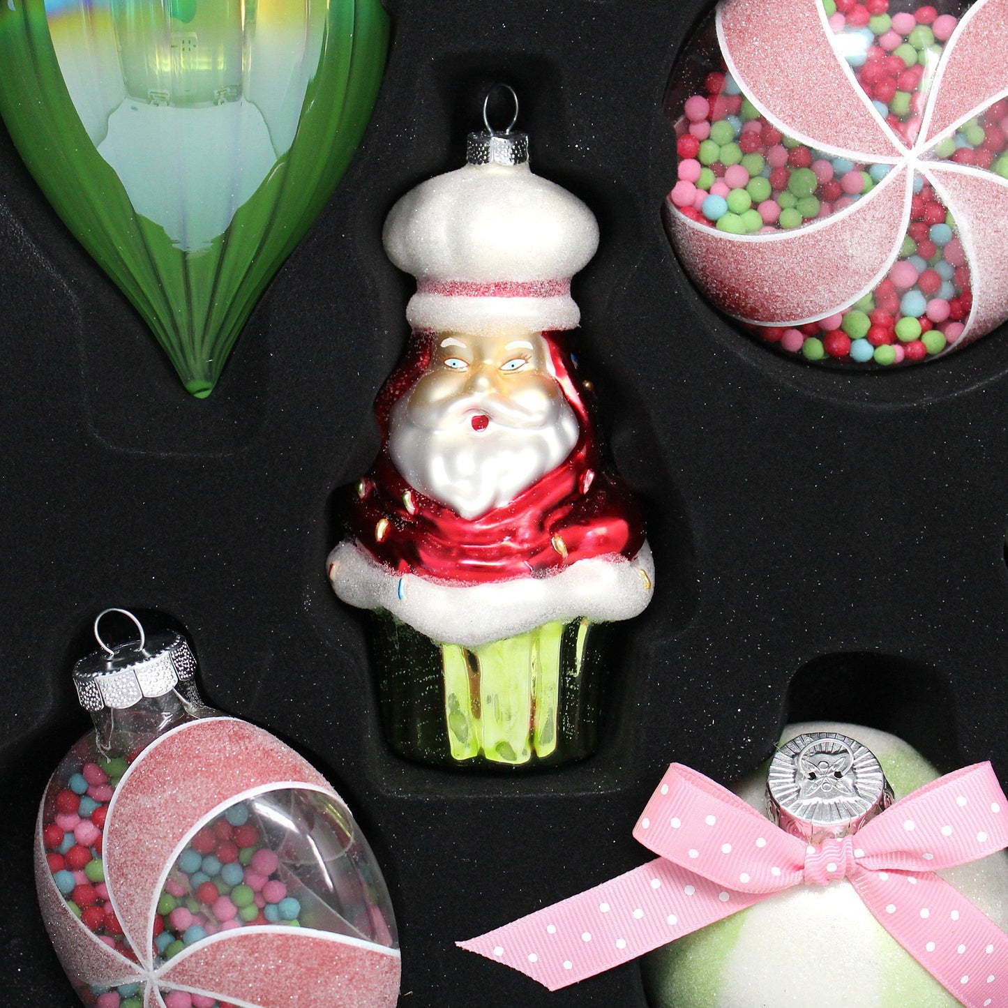 Ornaments, Sweets Candy Land Christmas Ornament Collection, 15 Large Pcs, In Box, NOS