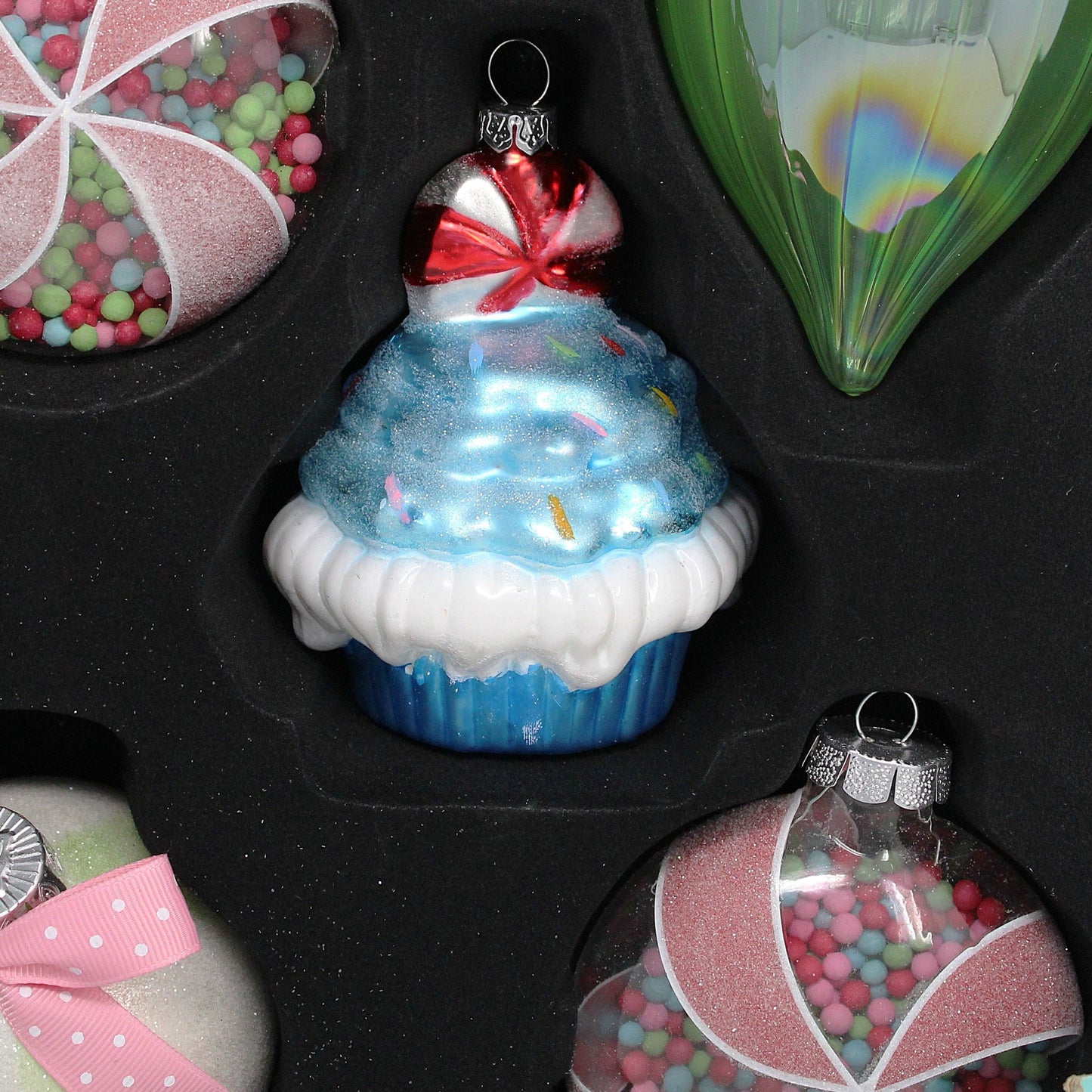Ornaments, Sweets Candy Land Christmas Ornament Collection, 15 Large Pcs, In Box, NOS