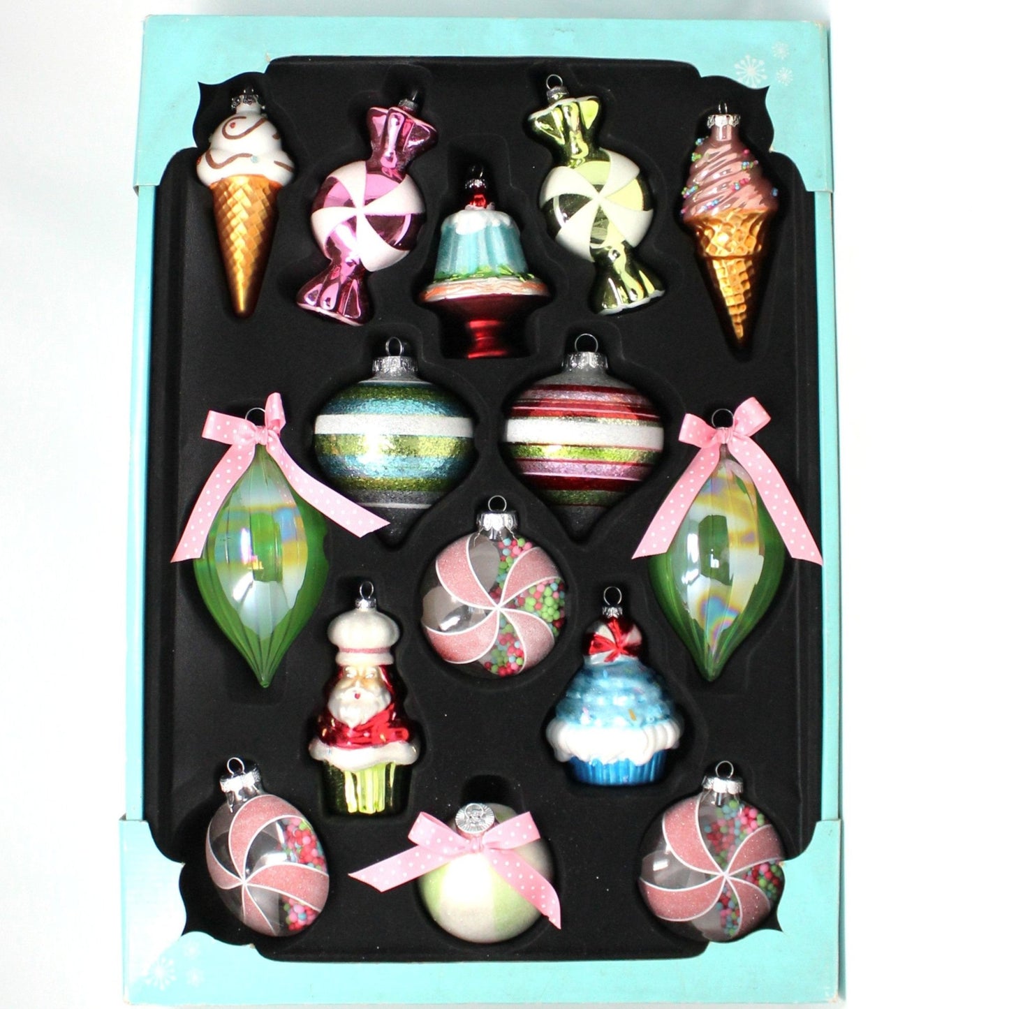 Ornaments, Sweets Candy Land Christmas Ornament Collection, 15 Large Pcs, In Box, NOS