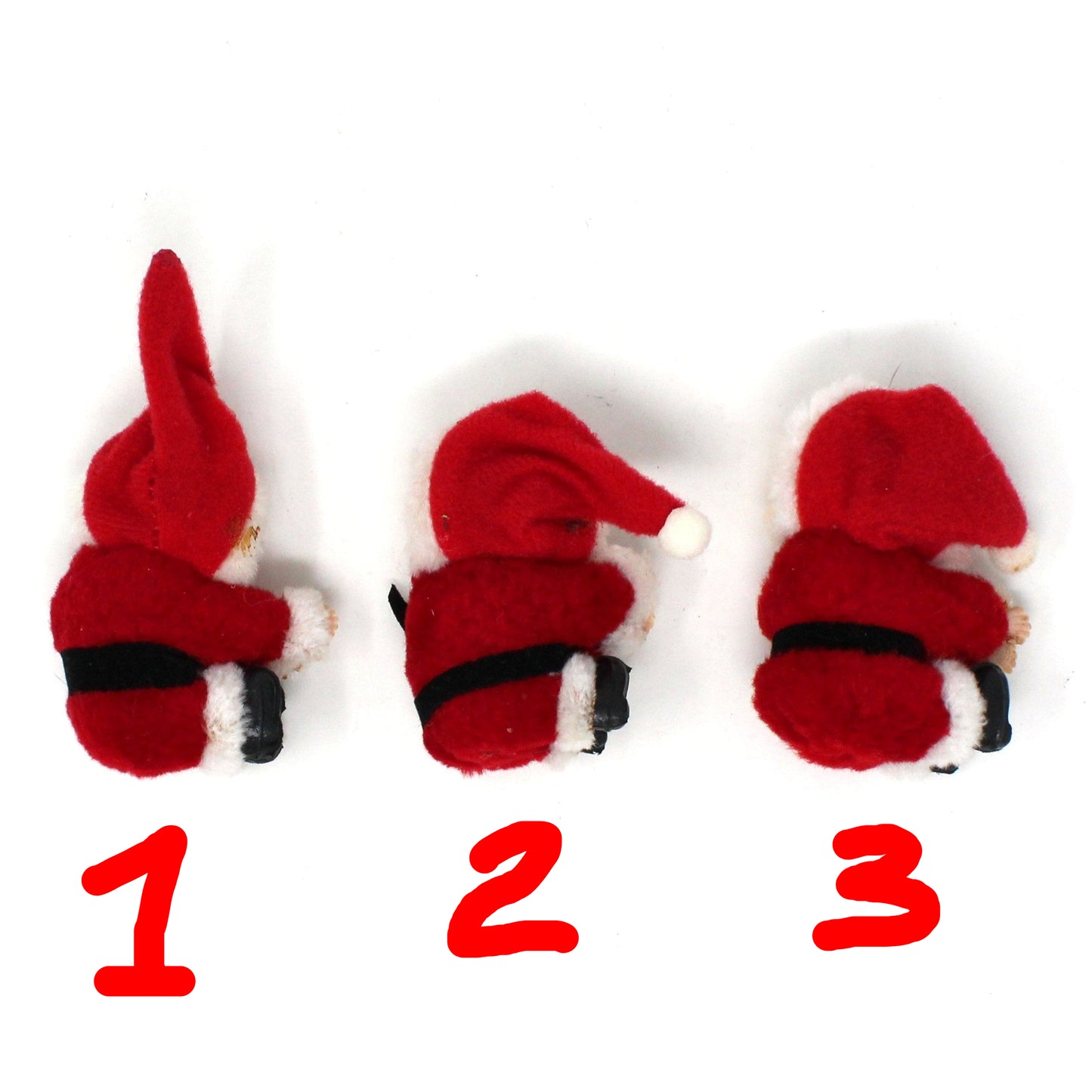 Candle Hugger, Santa Claus Clip-On Flocked Santa, Christmas Collectible, Vintage