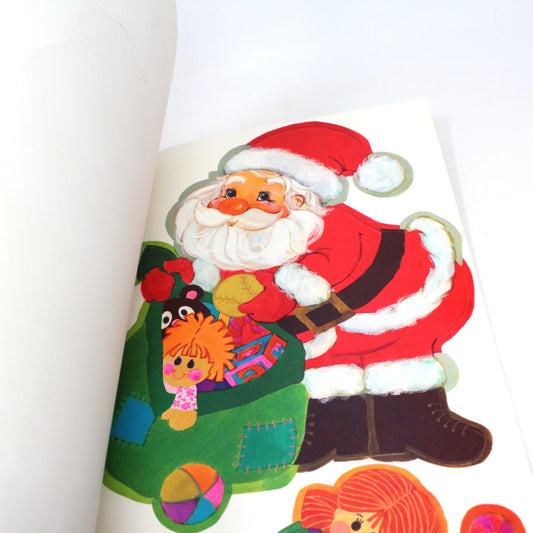 Die-Cut Decor, Children's Book, Hallmark, Santa Press-Out, Die-Cut, Home Decoration Book, Vintage