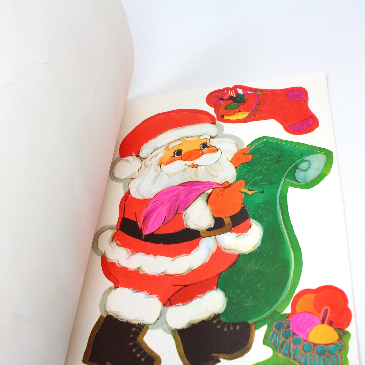 Die-Cut Decor, Children's Book, Hallmark, Santa Press-Out, Die-Cut, Home Decoration Book, Vintage