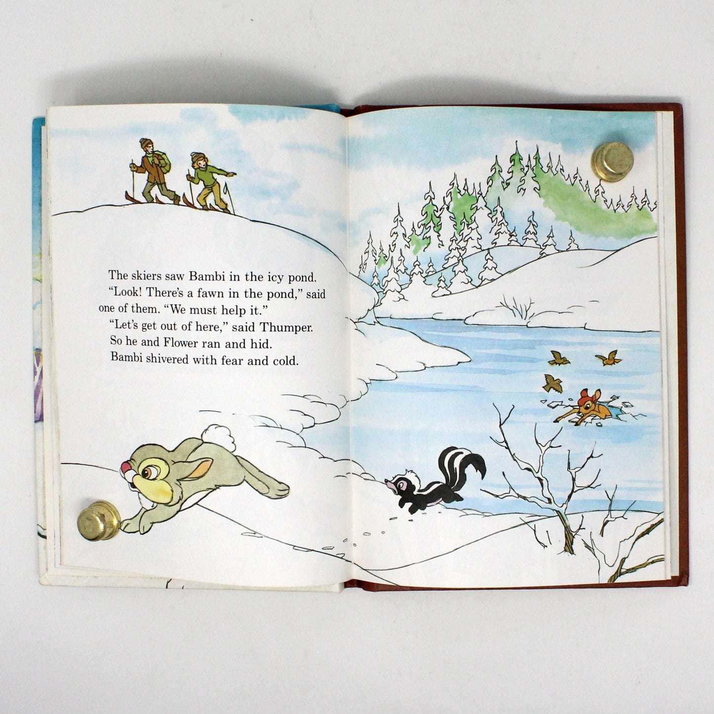 Children's Book, Bambi and the Big Snow, Disney's Wonderful World of Reading, Hardcover, Vintage 1983, Book Club