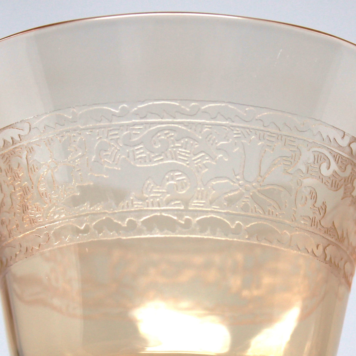 Cocktail / Liquor Glasses: Fostoria Royal Amber Set of 7, Blown Glass, Antique 1925
