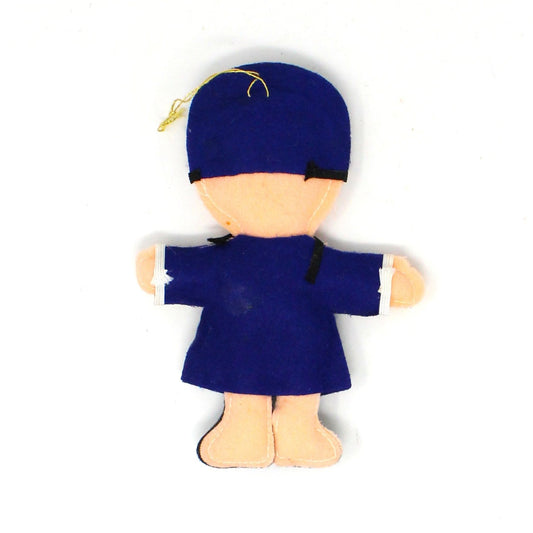 Ornaments, British Policeman, Soldier Christmas Ornament, Felt Applique, Kitsch, Vintage