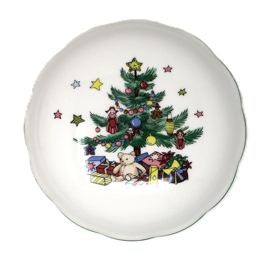 Trinket Box: NIKKO Happy Holidays, Ironstone, In Original Box, Vintage Japan 1980s