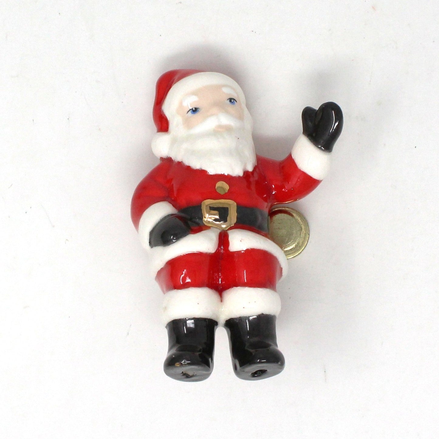 Shelf Sitters, Santa Claus, Ceramic Hand Painted, Figurine, Vintage