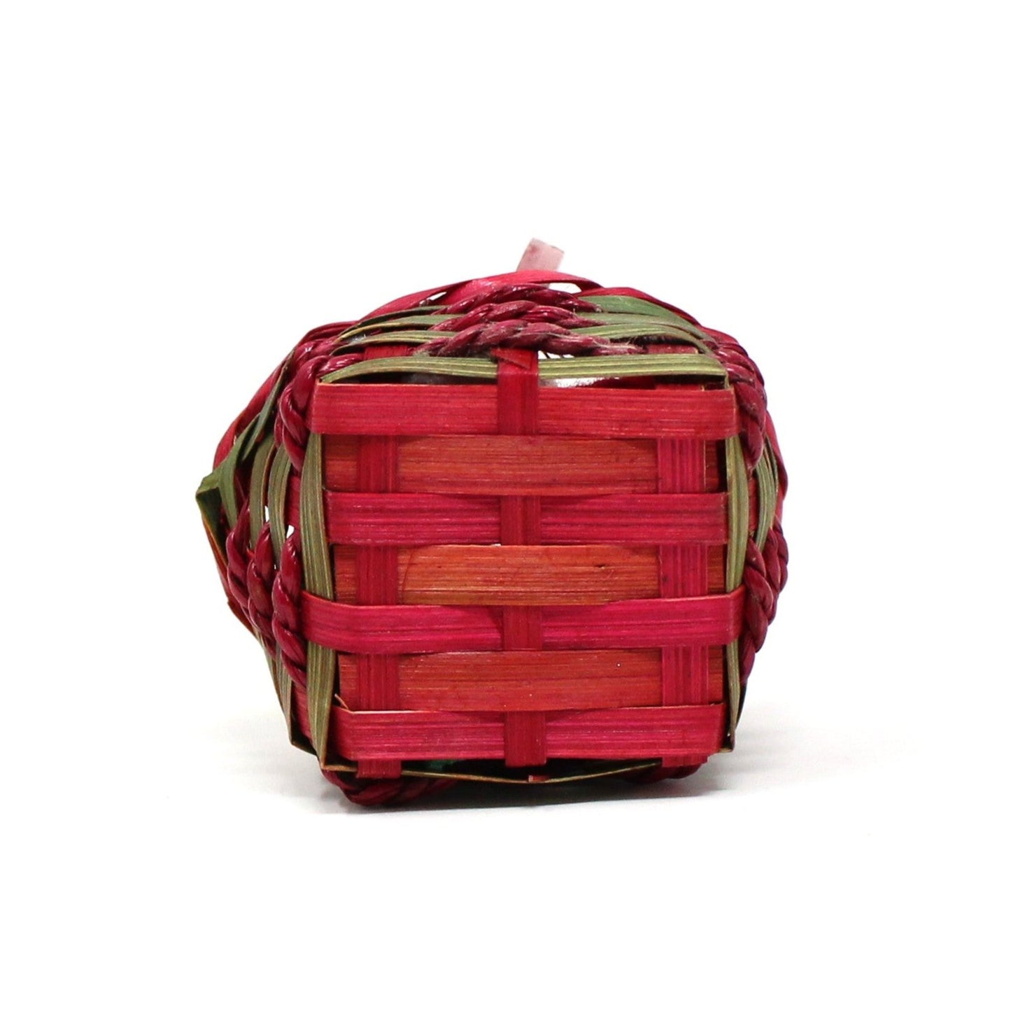Ornaments, Knitting Basket with Yarn, Christmas Ornament, Vintage