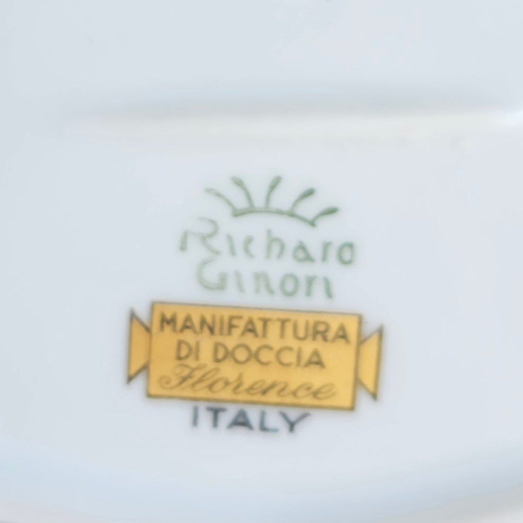 Trinket Box, Richard Ginori, Fiesole Pattern, Italian Scene, Covered Box, Porcelain, Vintage Italy