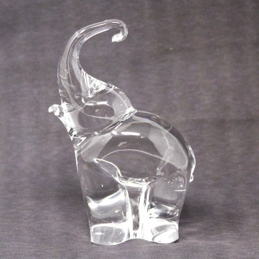 Vintage glass elephant sculpture by Wilkerson Glass, Moundsville, West Virginia