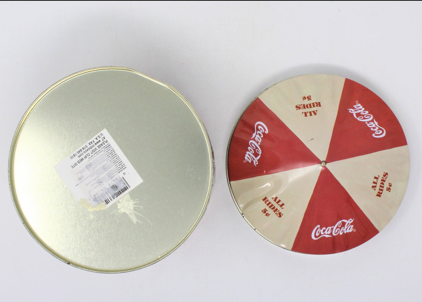 Tins, Gift Tin / Cookie Tin, Coca Cola Carousel / Merry Go Round, Tin, Collectible 1997, SOLD
