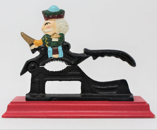 Nutcracker, Cast Iron Figural Soldier on Wood Base, 2004