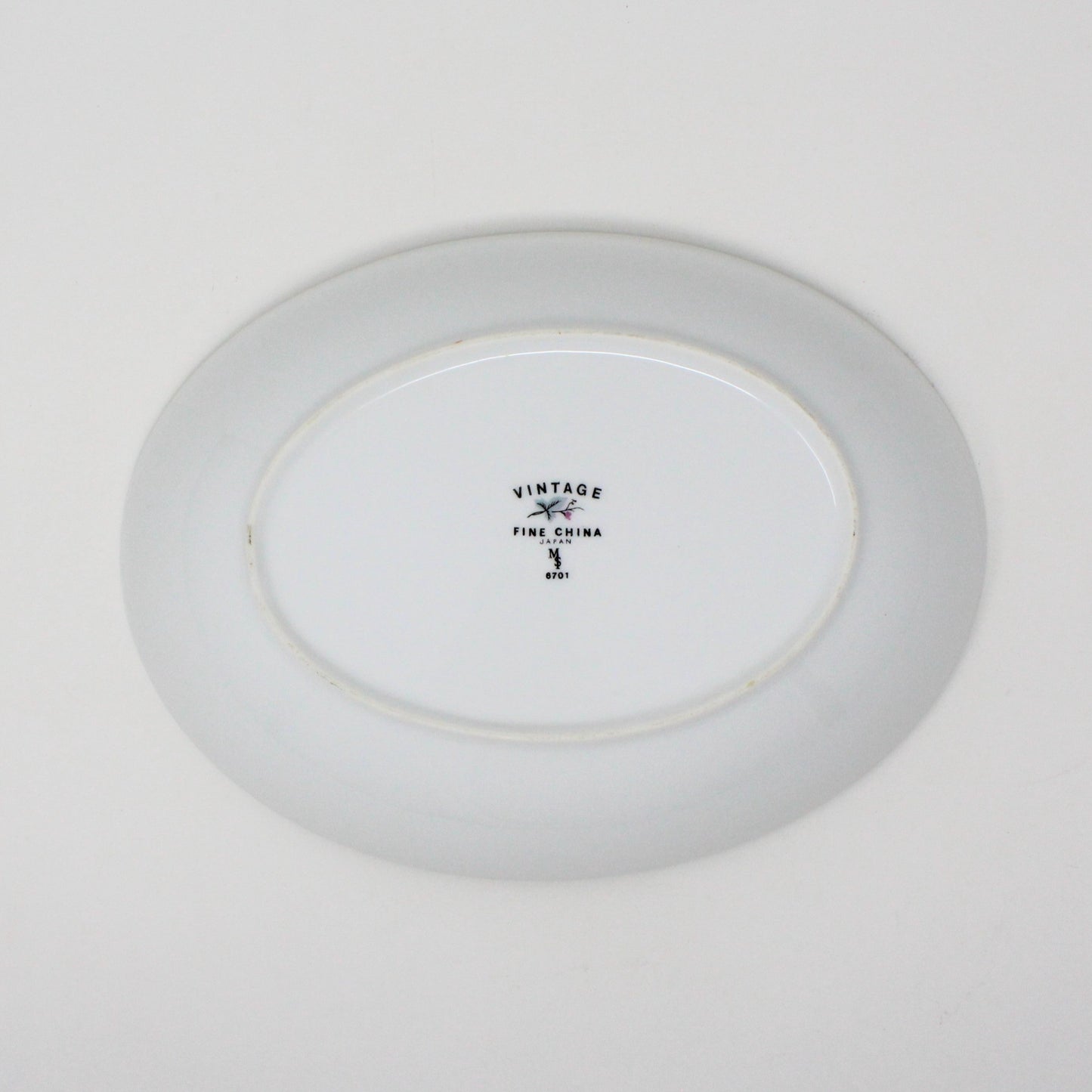 Serving Bowl, Fine China of Japan, Vintage 6701, Oval, Bone China, Vintage