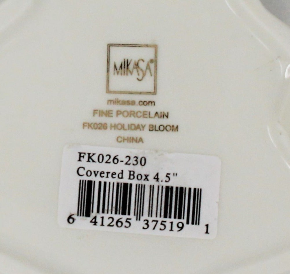 Trinket Box, Mikasa, Christmas Tree Shaped, Holiday Bloom