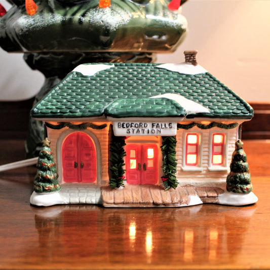 Christmas Village, It's a Wonderful Life, Bedford Falls, Train Station 1995