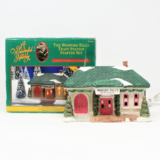 Christmas Village, It's a Wonderful Life, Bedford Falls, Train Station 1995