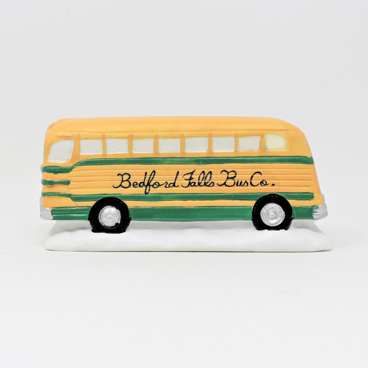 Christmas Village, It's a Wonderful Life, Bedford Falls Yellow Bus 1995, SOLD
