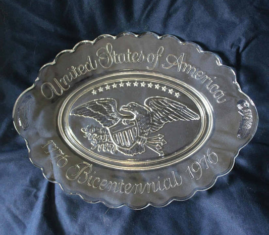 Decorative Plate, Avon, Bicentennial Eagle 1776-1976 Glass Dish, Vintage