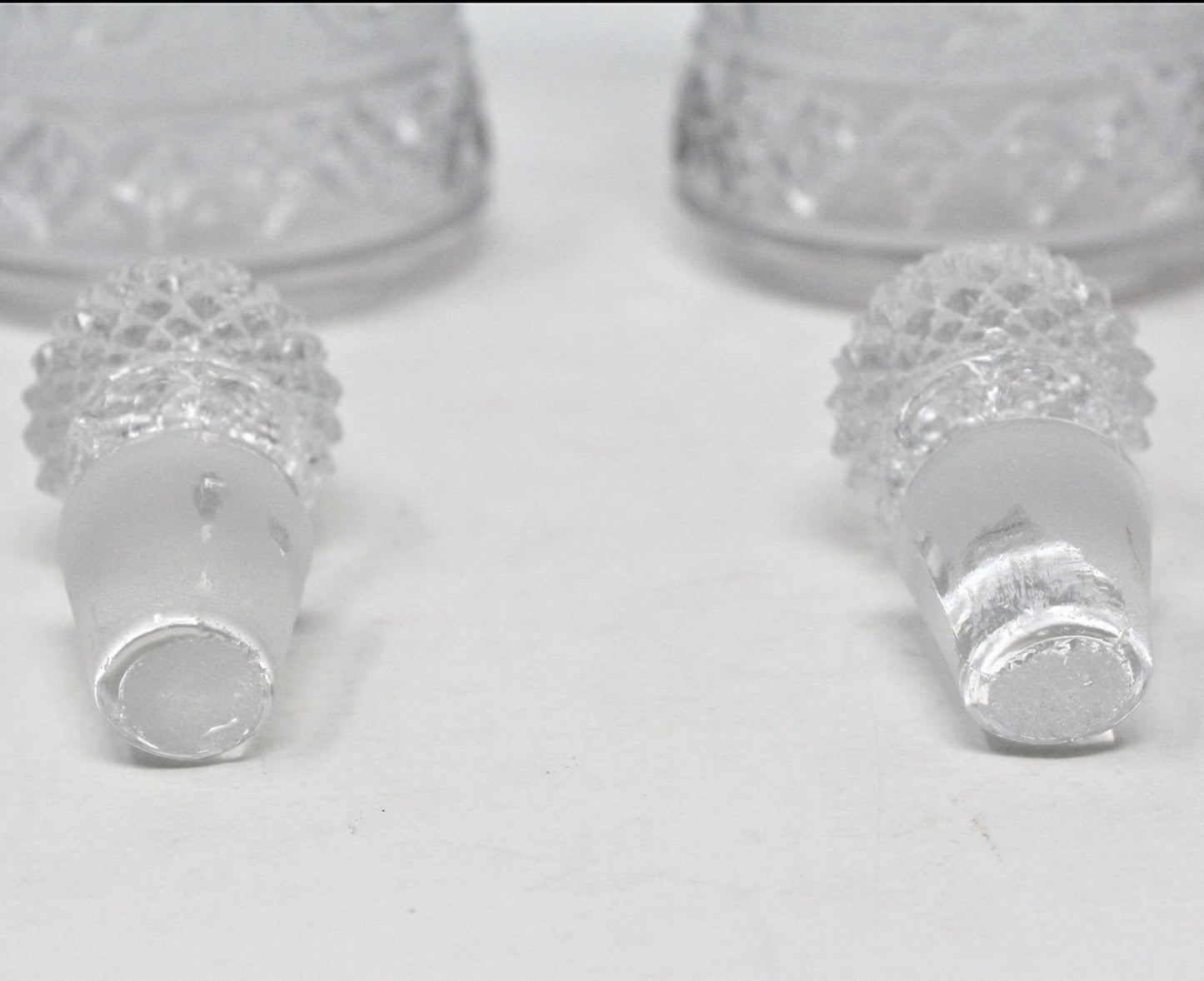 Cruets, Duncan Miller, Sandwich Clear, Set of 2, Vintage