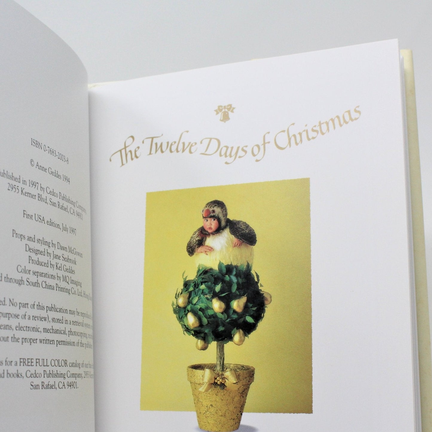 sample page from Ann Geddes, 12 Days of Christmas Book