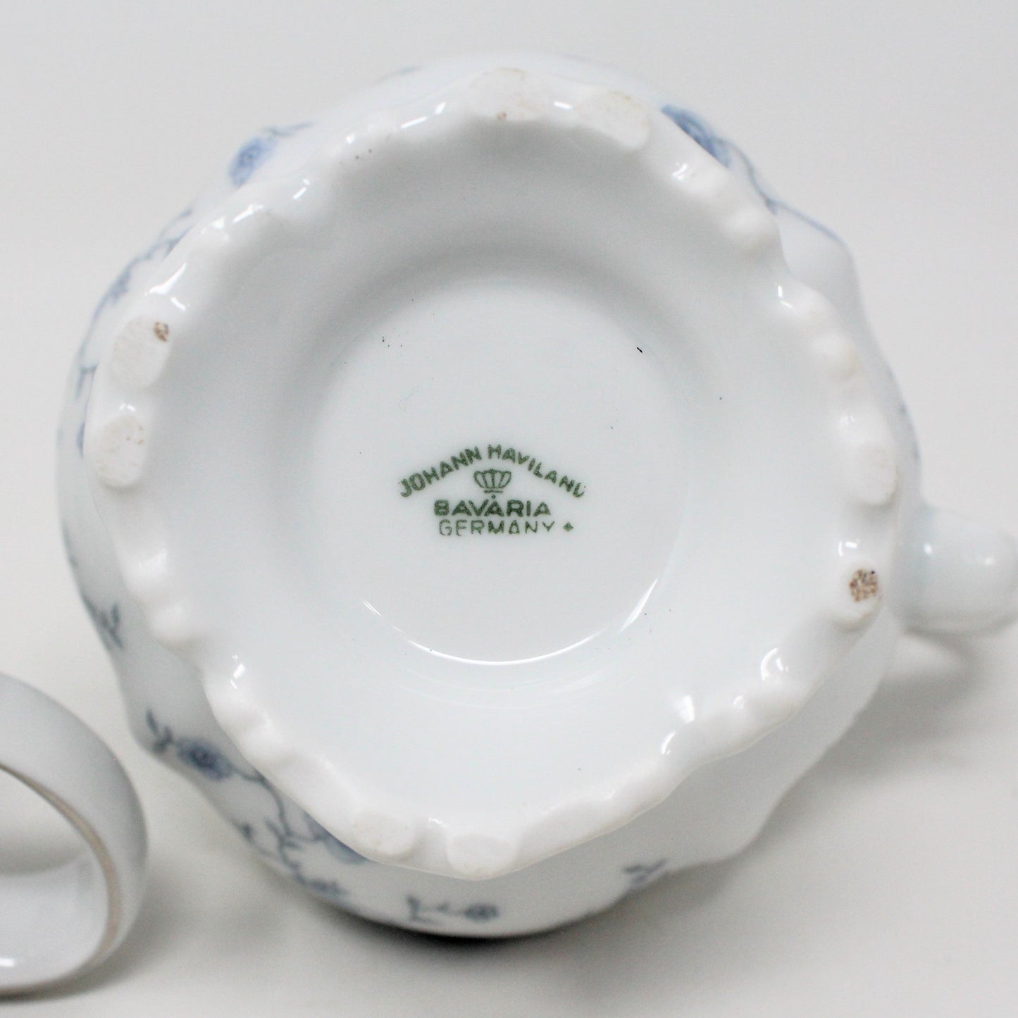 Creamer & Sugar with Lid, Johann Haviland, Blue Garland, Bavaria Vintage