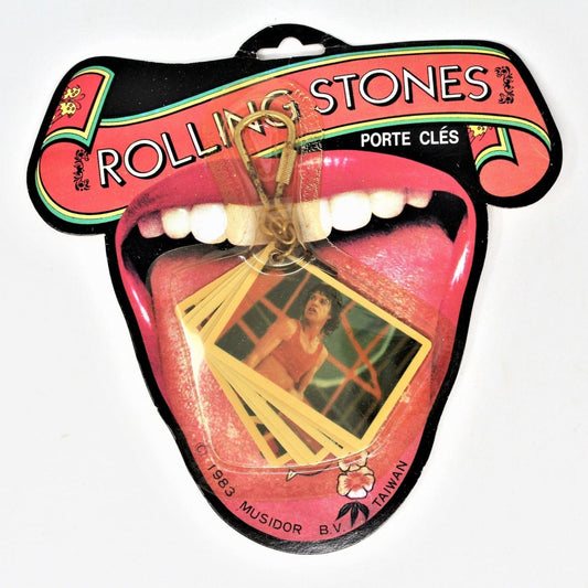 Keychain, Rolling Stones, Photo Key Chain 1983, Vintage, NOS