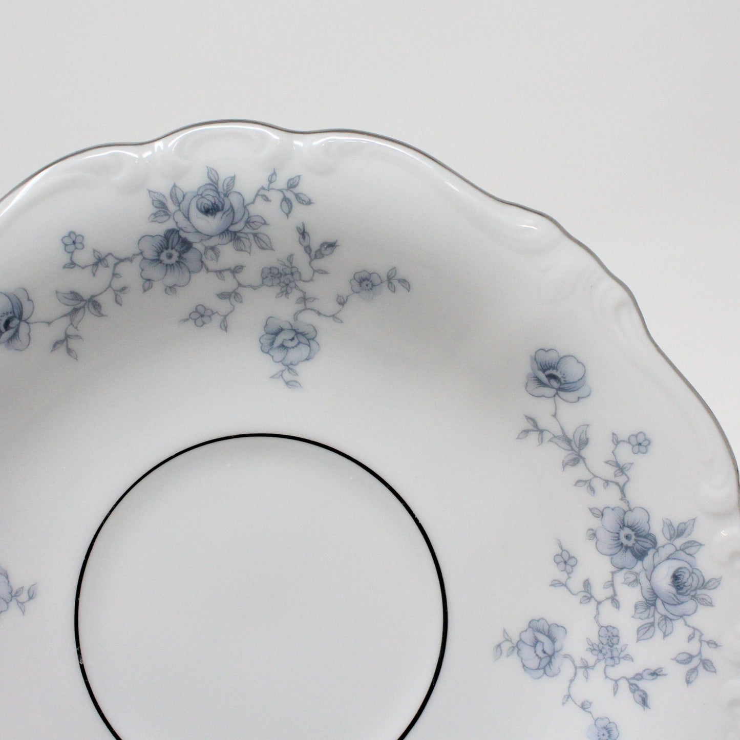 Teacup and Saucer, Johann Haviland, Blue Garland, Bavaria, Vintage, Set of 5, SOLD