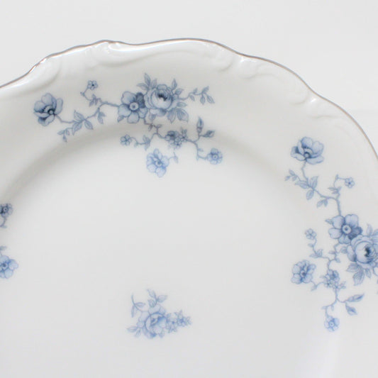 Bread & Butter Plates, Johann Haviland, Blue Garland, Set of 3, Vintage