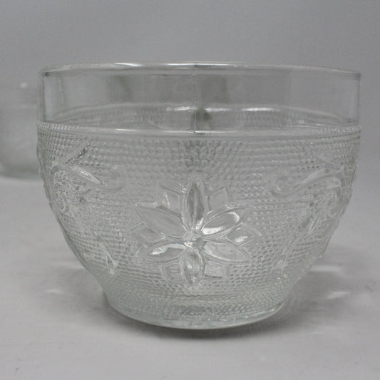 Coffee Cup, Indiana Glass / Tiara, Sandwich Clear Set of 4, Vintage