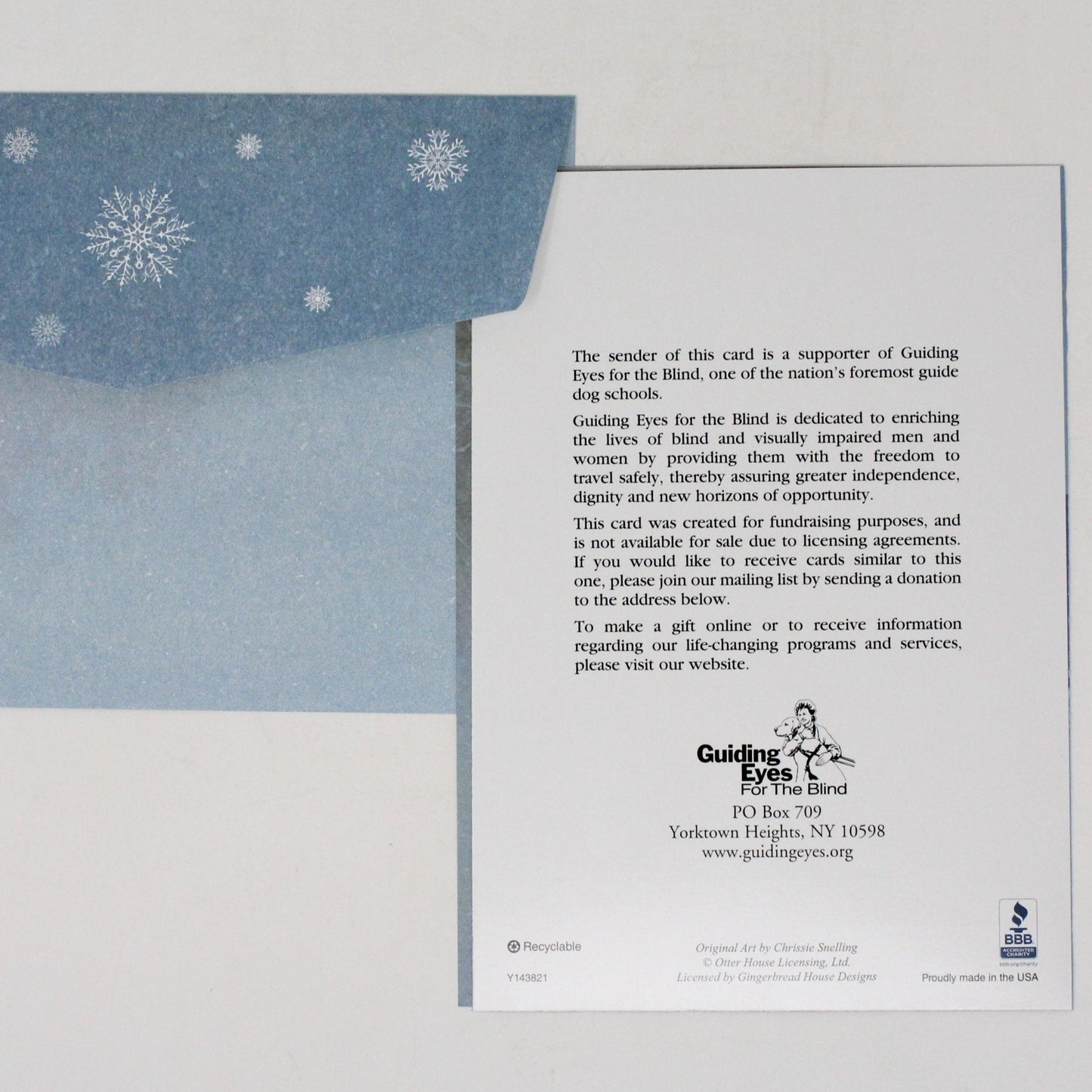Greeting Card / Christmas Card, Puppies with Snowman, Unused with Envelope & Seal, Vintage