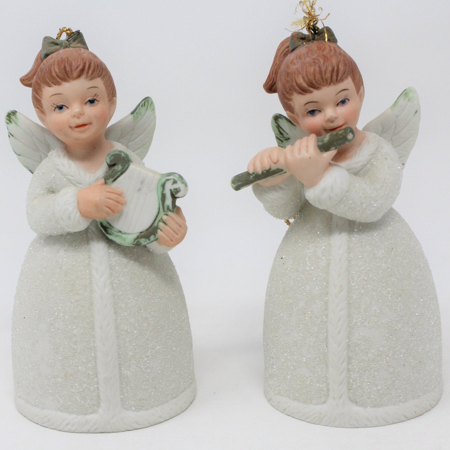 Ornament, HomCo, Angel Bells #8800, Set of 2, Vintage, RARE