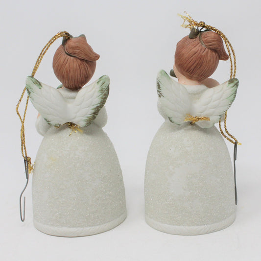 Ornaments, HomCo, Angel Bells #8800, Set of 2, Vintage, RARE