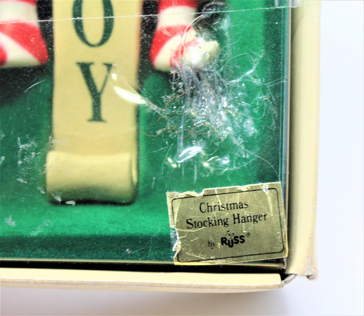 Stocking Hanger, Russ Berrie 4660, Santa Joy, Vintage, Hong Kong