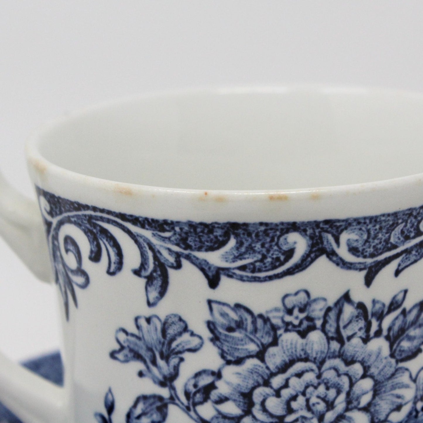 Coffee Cup and Saucer, J&G Meakin, Avondale Blue, Ironstone, Set of 2, Vintage