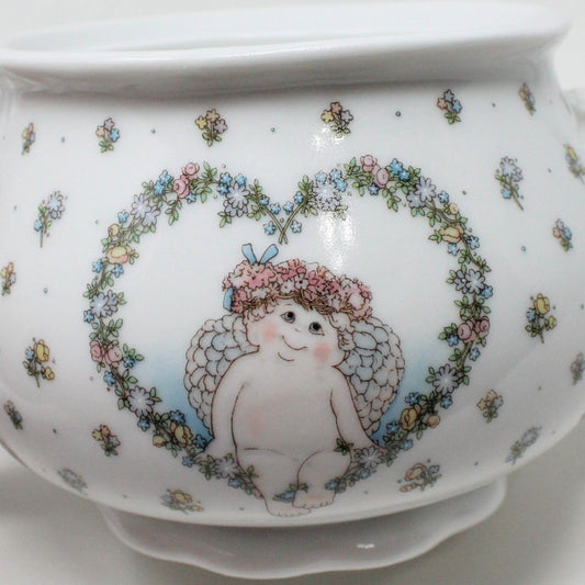 Teapot, Cast Art, Dreamsicles, Angel Cherub with Heart, Vintage