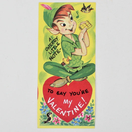 Greeting Card / Valentine's Day Card, Disney's Peter Pan, Unused, Vintage