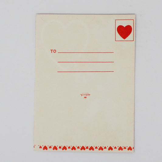 Greeting Card / Valentine's Day Card, Cowboy & Dog, Hallmark Self Mailer, Unused, Vintage
